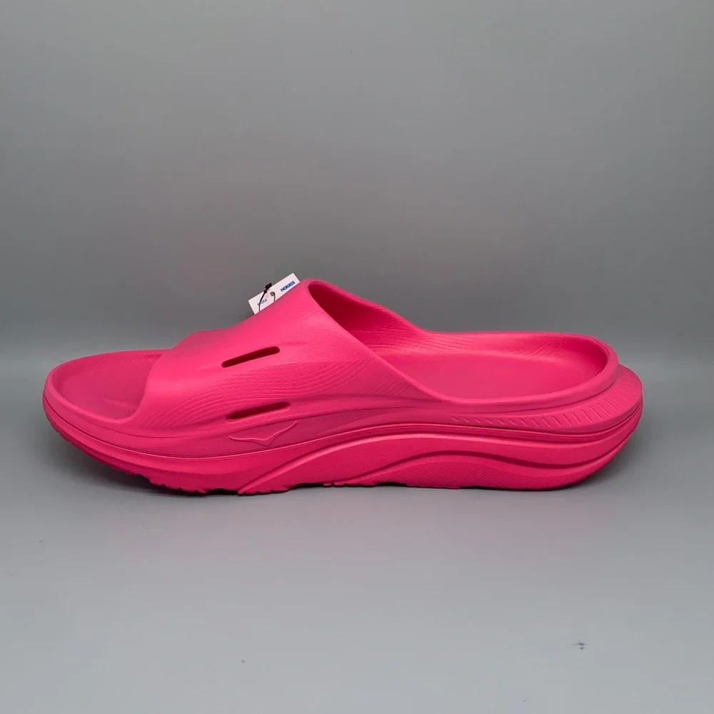 Hoka One Ora Pink Running Recovery Slide 3 Sandals Men’s Sz 13 Women's Sz 15 NWT